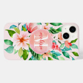 パラダイスフローラウォーターカラーモノグラム Case-Mate iPhoneケース (裏面 (横))