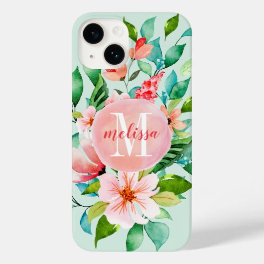 パラダイスフローラウォーターカラーモノグラム Case-Mate iPhoneケース (裏面)