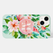 パラダイスフローラウォーターカラーモノグラム Case-Mate iPhoneケース (裏面 (横))