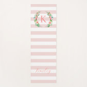 パラダイスフローラストライプズモノグラム ヨガマット (正面)