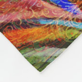 パラダイスフローラバードフェニックスライジングフレイムアート フリースブランケット (角)