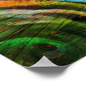 パラダイスフローラバードフェニックスライジングフレイムアート ポスター (角)