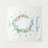 パラダイスフローラベビーガール月次マイルストーンフォト タペストリー (正面(横))