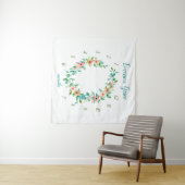 パラダイスフローラベビーガール月次マイルストーンフォト タペストリー (インサイチュ(横))