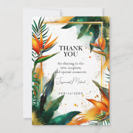 パラダイスブリスの垂直鳥に感謝 サンキューカード