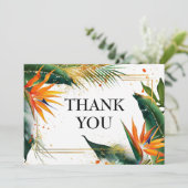 パラダイスブリスの水平な鳥に感謝 サンキューカード (スタンド正面)