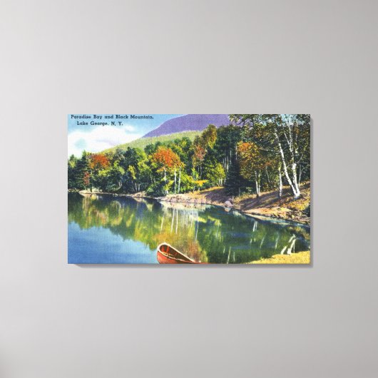 パラダイスベイとブラックマウンテンの景色 キャンバスプリント (正面)