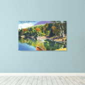 パラダイスベイとブラックマウンテンの景色 キャンバスプリント (インサイチュ (ウッドフロア))