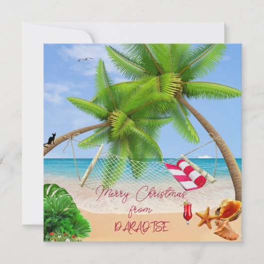 パラダイスホリデーカードからメリークリスマス シーズンカード (正面)