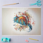 パラダイスポップ・アートのドデコpageのアートバード 薄葉紙 (クラフト)