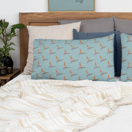 パラダイスモダンハンドのトロピカルブルーバード 枕カバー