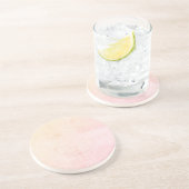 パラダイスモダンピーチパステルサンドストーンコースター コースター (側面)