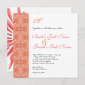 パラダイスモダンフラワー1、結婚式招待状 招待状 (正面/裏面)