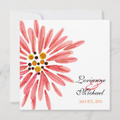 パラダイスモダンフラワー1、結婚式招待状 招待状 (裏面)