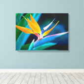 パラダイスユニークキャンバスの美しい鳥 キャンバスプリント (インサイチュ (ウッドフロア))