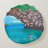 パラダイスラウンドピローでのシュノーケリング ラウンドクッション (裏面)