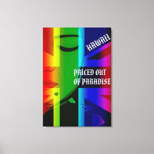 パラダイス泣き叫びWAHINE HIFlagIslands キャンバスプリント (正面)