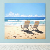 パラダイス現実主義の絵を描デジタルのイリュスト キャンバスプリント (インサイチュ (ウッドフロア))