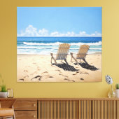 パラダイス現実主義の絵を描デジタルのイリュスト キャンバスプリント (インサイチュ (リビング))