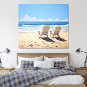 パラダイス現実主義の絵を描デジタルのイリュスト キャンバスプリント (インサイチュ (寝室))