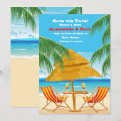 パラダイス発見！節約日程お知らせ 招待状 (正面/裏面)