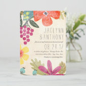 パラダイス素朴ウォーターカラーヴィンヤード結婚ズ 招待状 (スタンド正面)