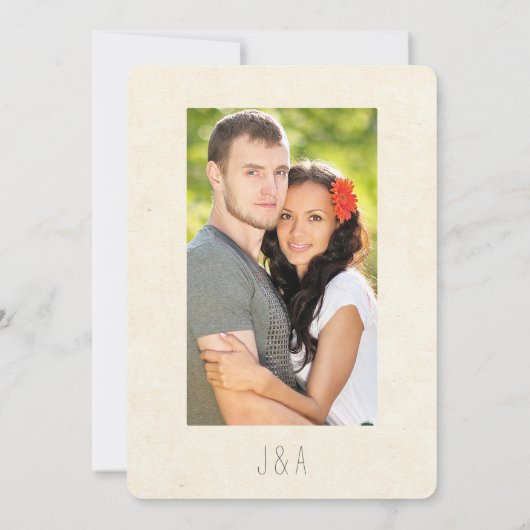 パラダイス素朴ヴィネヤードフォト結婚ズ 招待状 (裏面)