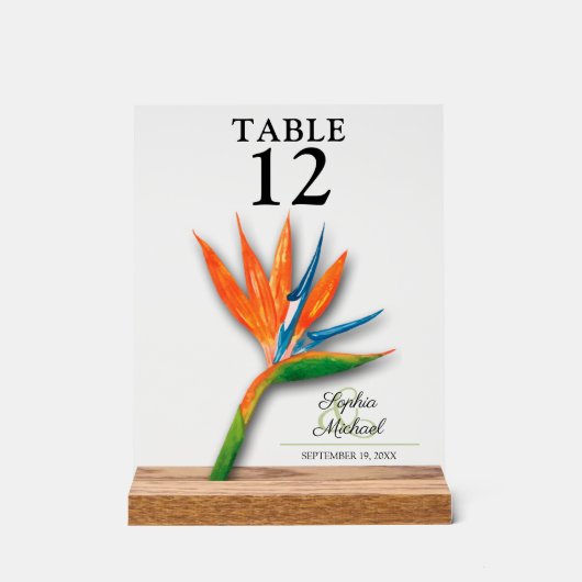 パラダイス結婚のテーブル番号 アクリルサイン (正面)