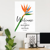 パラダイス結婚の鳥の歓迎 ポスター (ホームオフィス)