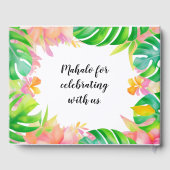 パラダイス結婚の ゲストブック (裏面)