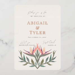 パラダイス結婚の 箔招待状