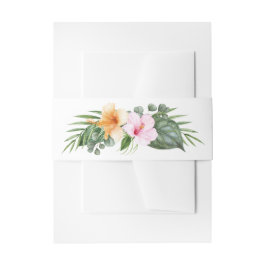 パラダイス結婚トロピカルボタニカルな葉の中にある 招待状ベリーバンド