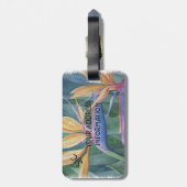 パラダイス荷物パーソナライズされたタグの鳥 ラゲッジタグ (裏面縦)