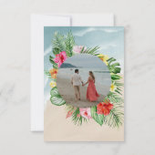 パラダイス開花結婚の応答カード 出欠カード (裏面)