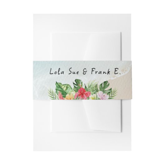 パラダイス開花結婚式招待状ベリーバンド 招待状ベリーバンド (正面例)