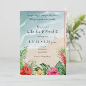 パラダイス開花結婚式招待状 招待状 (スタンド正面)