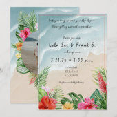 パラダイス開花結婚式招待状 招待状 (正面/裏面)