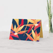 パラダイス鳥トロピカルサンセットグリーティングカード