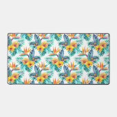 パラダイス&オーキッドパターンの鳥 デスクマット (正面)