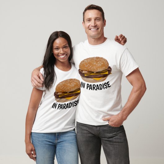 パラダイス チーズバーガー 面白いTシャツ Tシャツ (ユニセックス)