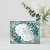 パラダイス/トロピカルターコイズスプラッシュ インビテーションポストカード (スタンド正面)