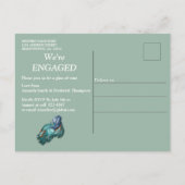 パラダイス/トロピカルターコイズスプラッシュ インビテーションポストカード (裏面)