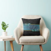 パラダイス/トロピカルターコイズスプラッシュ クッション (椅子)