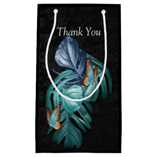 パラダイス/トロピカルターコイズスプラッシュ スモールペーパーバッグ (正面)