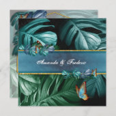 パラダイス/トロピカルターコイズスプラッシュ ノートカード (正面/裏面)