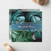 パラダイス/トロピカルターコイズスプラッシュ ノートカード (正面/裏面インサイチュ)