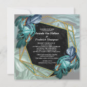 パラダイス/トロピカルターコイズスプラッシュ ノートカード (裏面)