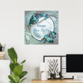 パラダイス/トロピカルターコイズスプラッシュ ポスター (ホームオフィス)