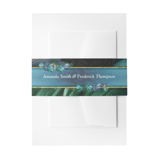 パラダイス/トロピカルターコイズスプラッシュ 招待状ベリーバンド (正面例)