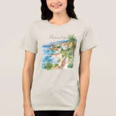 パラダイス トロピカル フランス リヴィエラ オーシャン トライブレンドTシャツ (正面)